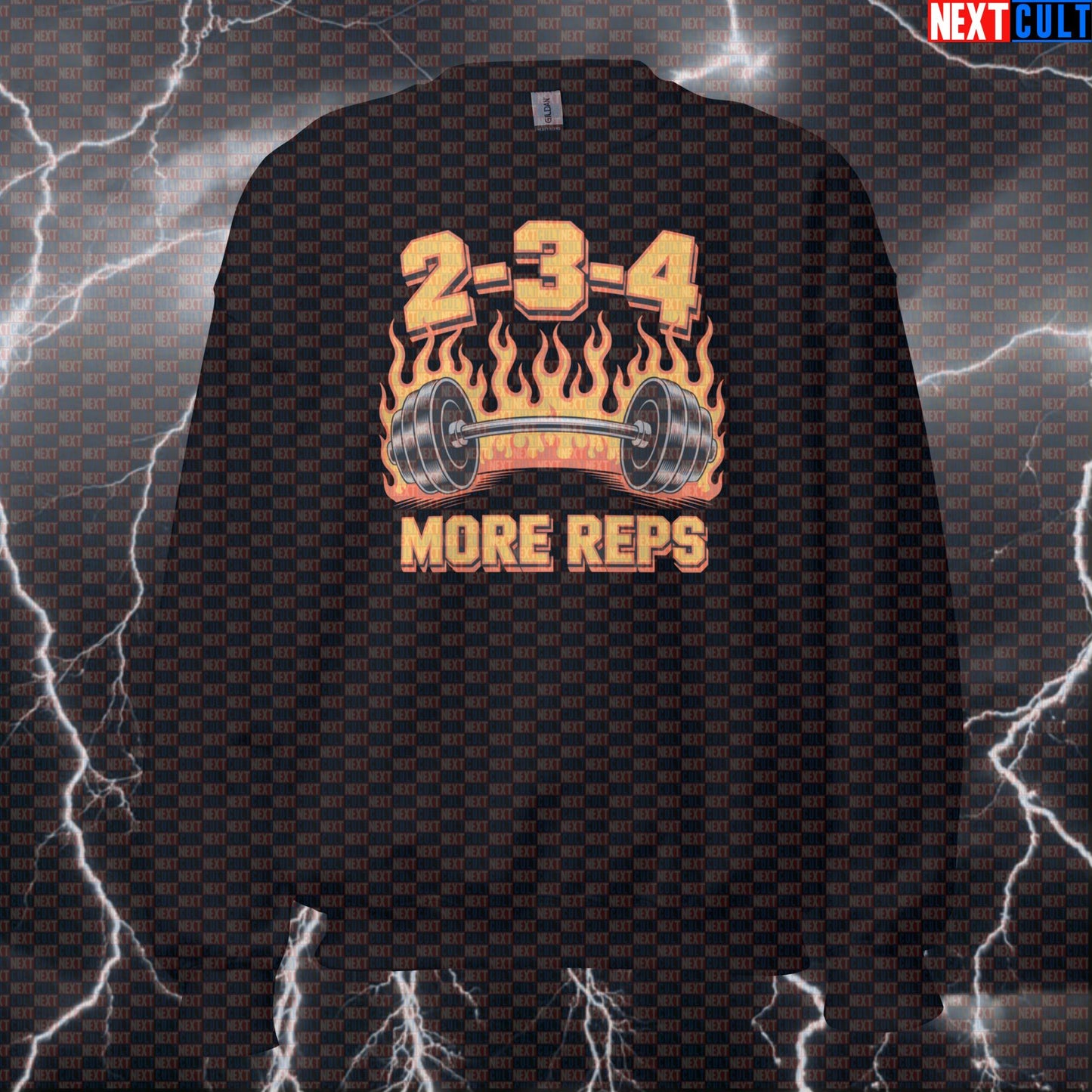 2-3-4 More Reps Rammstein Funny Gym Sweatshirt - Heavy Metal Workout Pullover Pump Cover Jumper Sweatshirts Bodybuilding Fitness Gym Pump Cover Rammstein Rock Music Workout Next Cult Brand