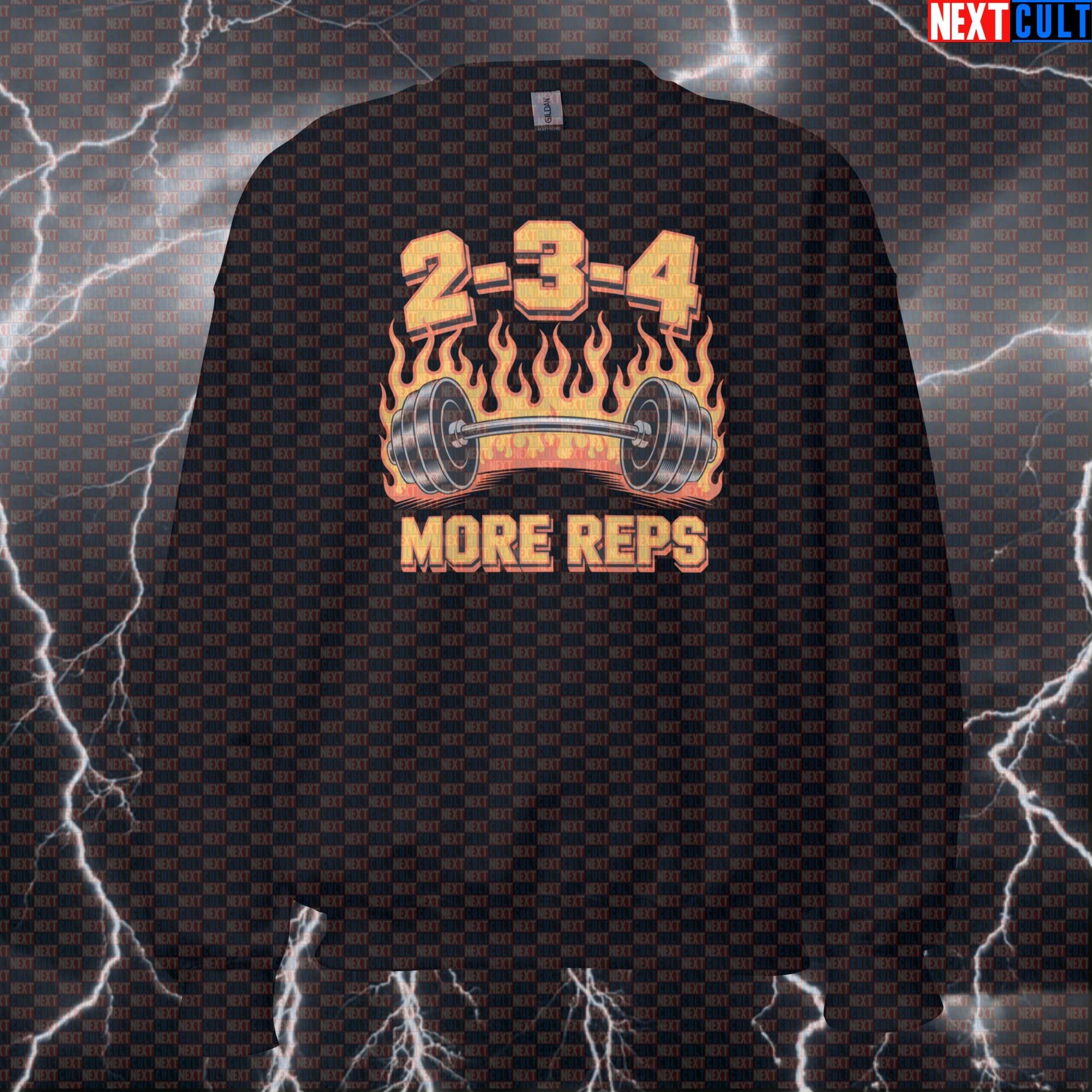2-3-4 More Reps Rammstein Funny Gym Sweatshirt - Heavy Metal Workout Pullover Pump Cover Jumper Sweatshirts Bodybuilding Fitness Gym Pump Cover Rammstein Rock Music Workout Next Cult Brand