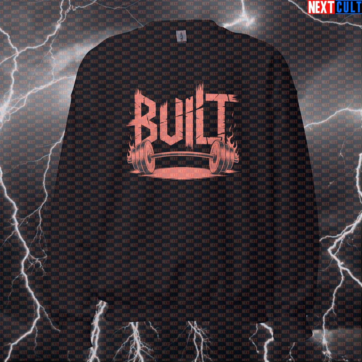 Built for the Gym Funny Korn Gym Sweatshirt - Heavy Metal Pump Cover Crewneck Jumper for Lifters Sweatshirts Bodybuilding Fitness Gym Korn Powerlifting Pump Cover Rock Music Workout Next Cult Brand