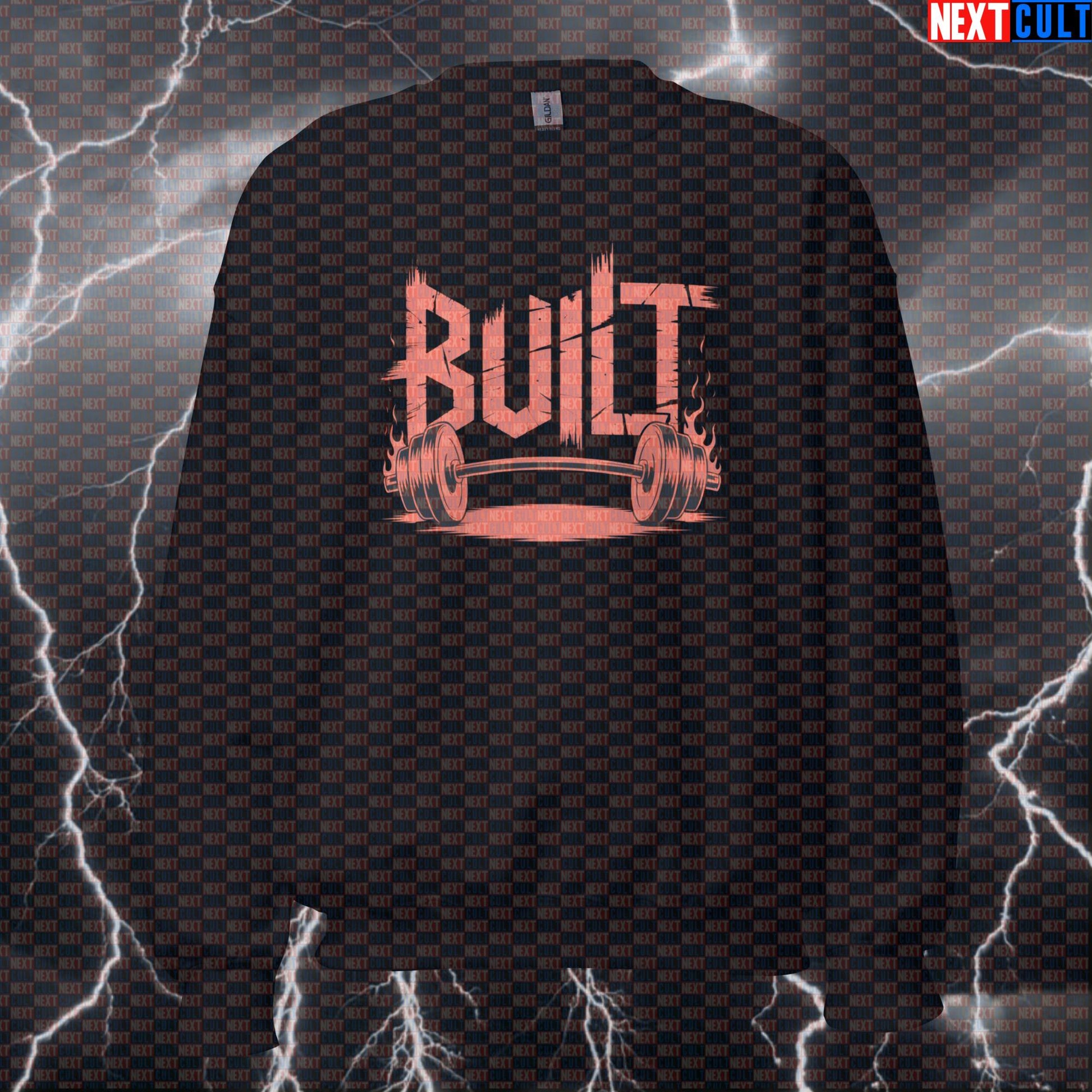Built for the Gym Funny Korn Gym Sweatshirt - Heavy Metal Pump Cover Crewneck Jumper for Lifters Sweatshirts Bodybuilding Fitness Gym Korn Powerlifting Pump Cover Rock Music Workout Next Cult Brand