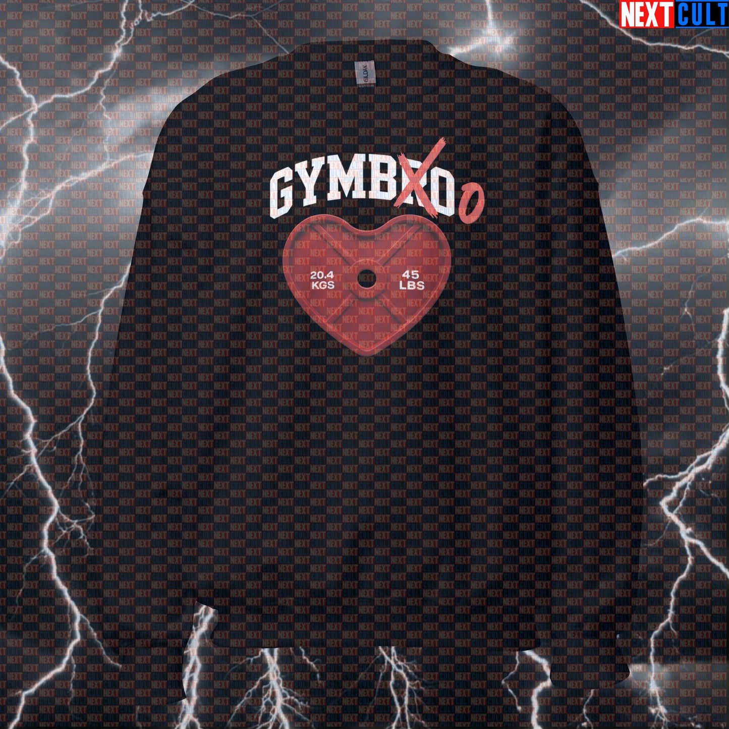 Not a Gymbro Funny Gym Sweatshirt | Will You Be My Gymboo Valentine's Workout Pullover Sweatshirts Bodybuilding Fitness Gym Powerlifting Pump Cover Valentine's Day Workout Next Cult Brand