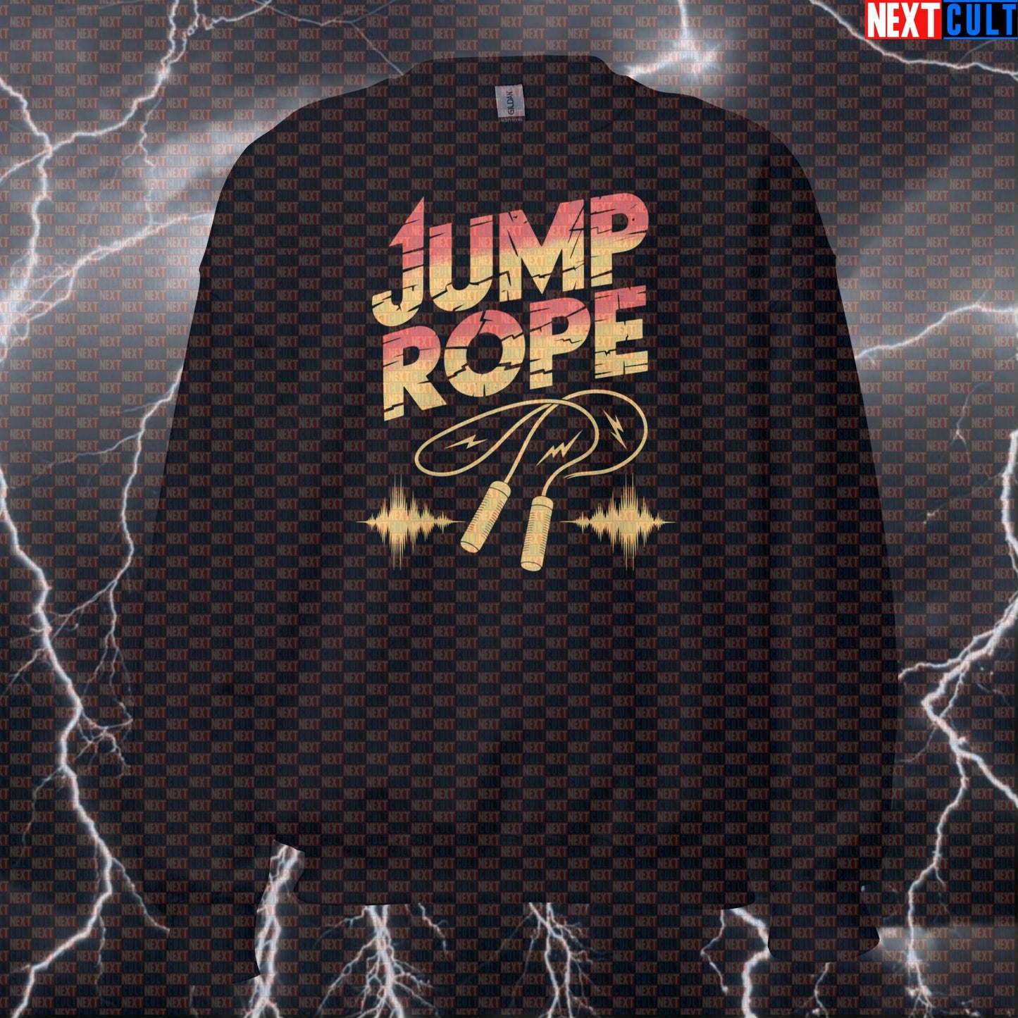 Epic Jump Rope Cardio Van Halen Gym Sweatshirt Pullover Crewneck Funny Gym Sweatshirt Pump Cover Top for Workout Fitness Fans Cardio Fitness Gym Pump Cover Rock Music Workout Next Cult Brand