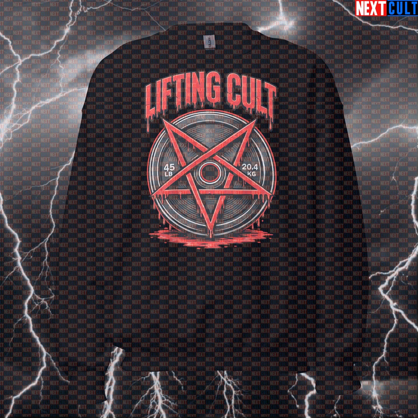 Lifting Cult Funny Gym Sweatshirt Meme Bodybuilding Powerlifting Workout Crewneck Gym Sweatshirt Sweatshirts Next Cult Brand