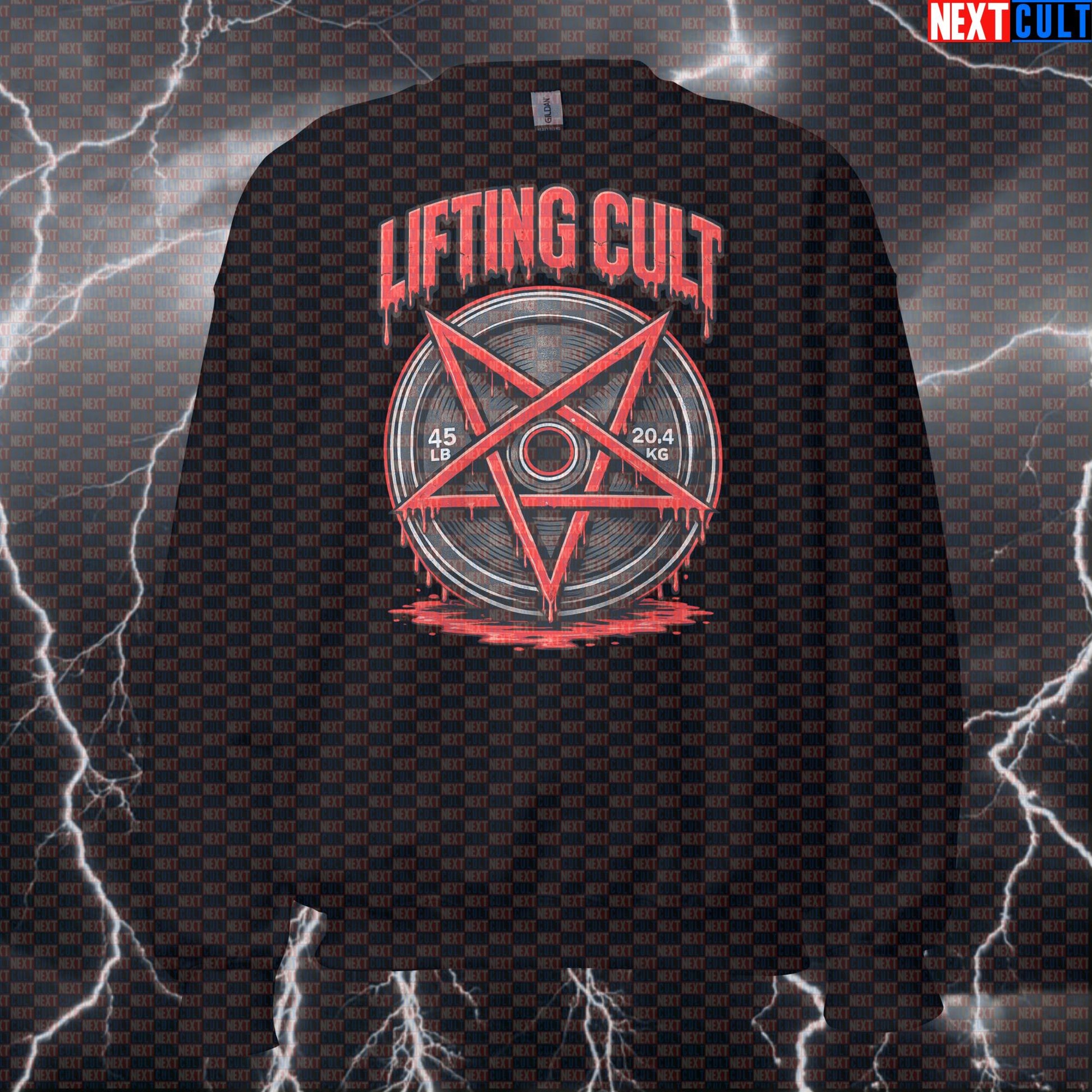 Lifting Cult Funny Gym Sweatshirt Meme Bodybuilding Powerlifting Workout Crewneck Gym Sweatshirt Sweatshirts Next Cult Brand