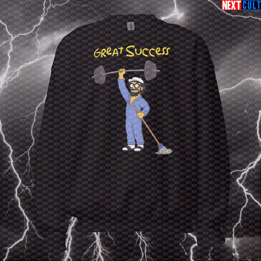 Great Success Anatoly Funny Gym Sweatshirt Crewneck Pump Cover Pullover Sweater for Lifters Gymbros Workout Fans Anatoly Bodybuilding Fitness Gym Powerlifting Pump Cover Workout Next Cult Brand