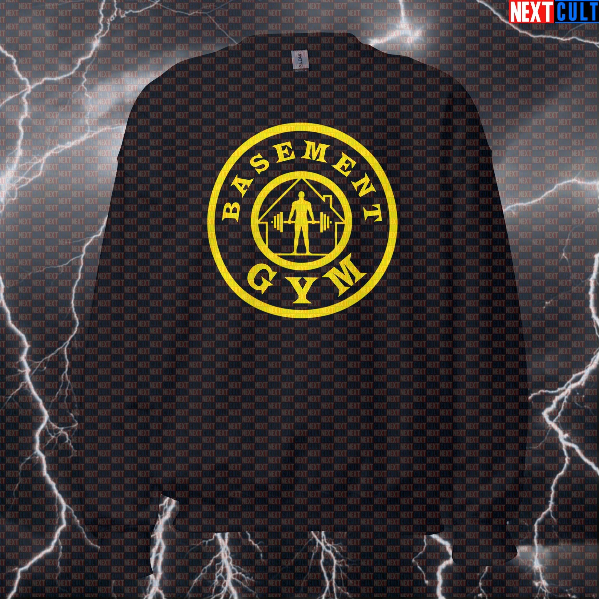 Basement Gym Funny Gym Sweatshirt Crewneck Pump Cover Pullover Sweater for Home Gym Lifters Gymbros Sweatshirts Next Cult Brand