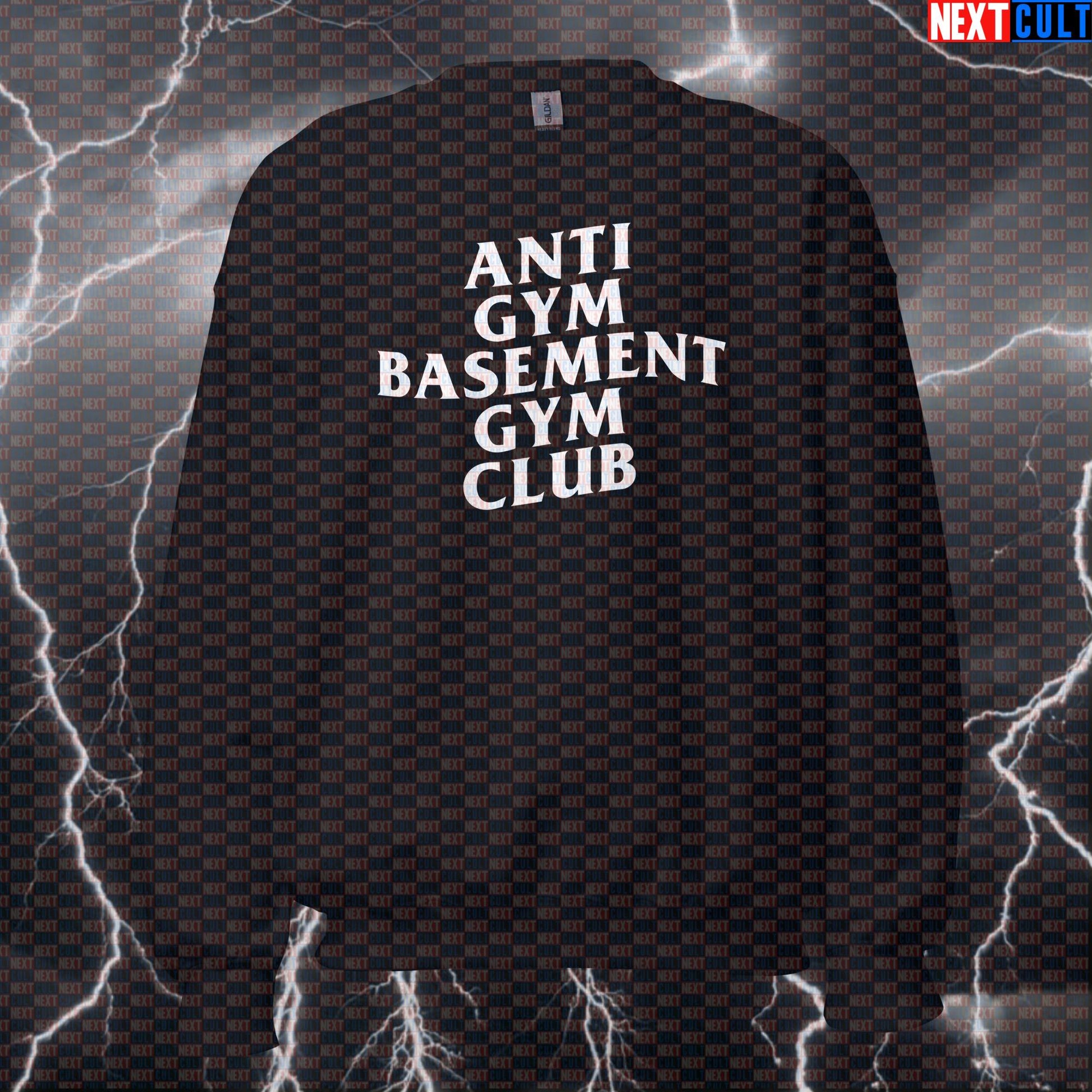 Basement Gym Club Funny Gym Sweatshirt Crewneck Pump Cover Pullover Sweater for Lifters Basement Gym Bros Sweatshirts Next Cult Brand