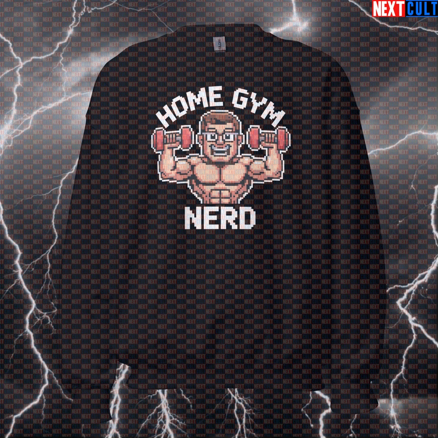 Home Gym Nerd Funny Gym Sweatshirt Crewneck Pump Cover Pullover Sweater for Home Gym Lifters Workout Fans Sweatshirts Next Cult Brand