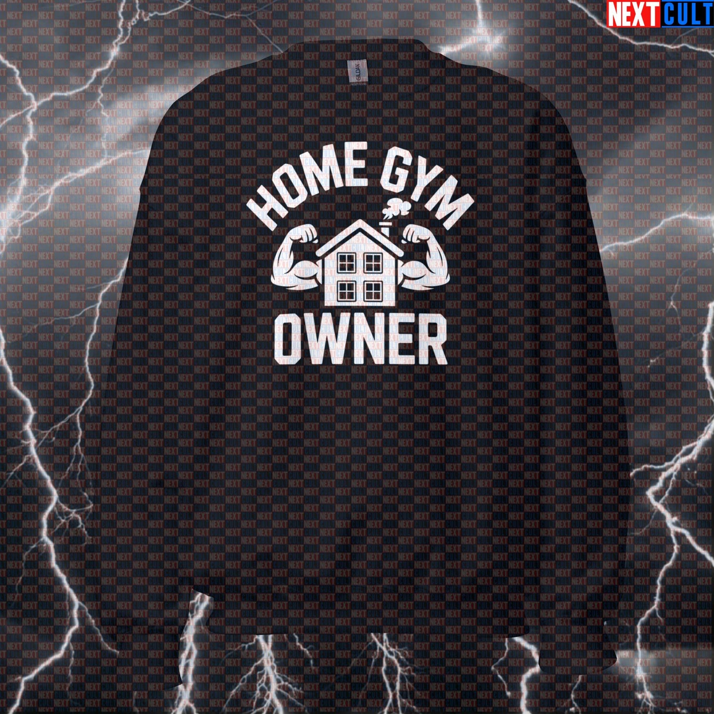 Funny Home Gym Owner Gym Sweatshirt Crewneck Pump Cover Pullover Sweater for Garage Gym Basement Gym Lifters Sweatshirts Next Cult Brand