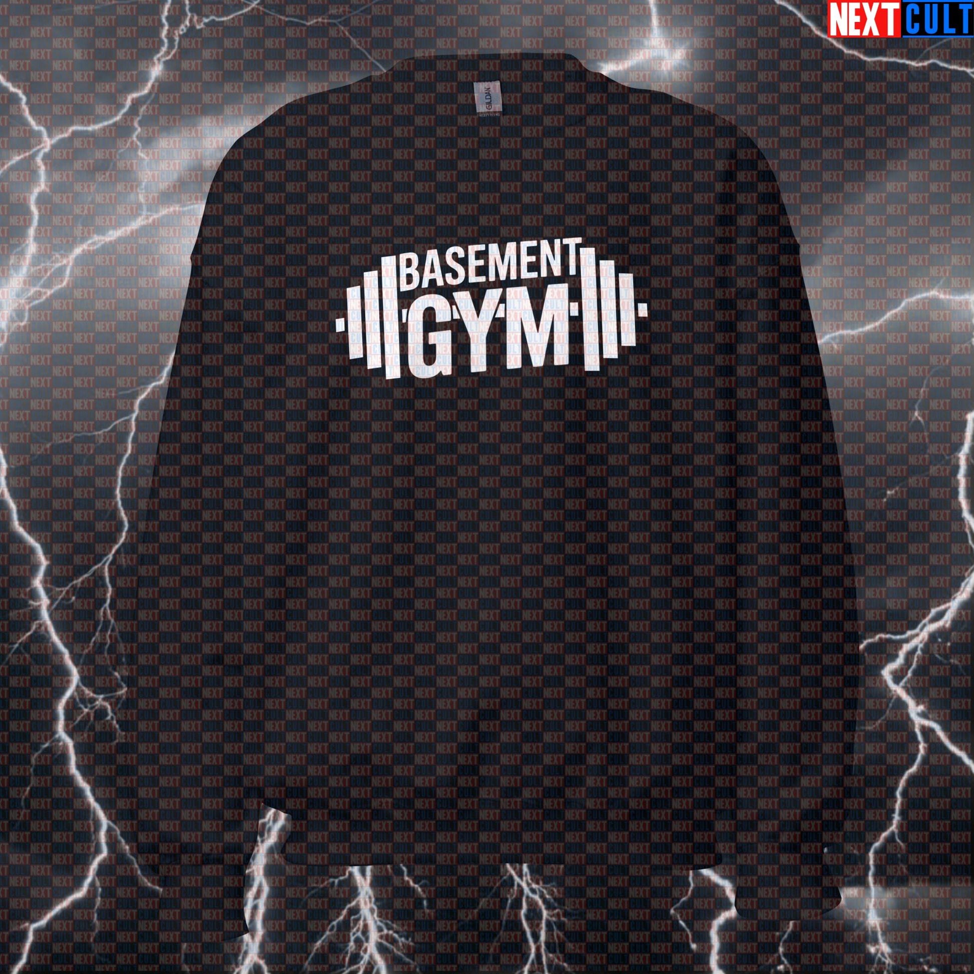Funny Basement Gym Sweatshirt Crewneck Pump Cover Pullover Sweater for Home Gym Lifters Hardcore Gymbros Sweatshirts Next Cult Brand