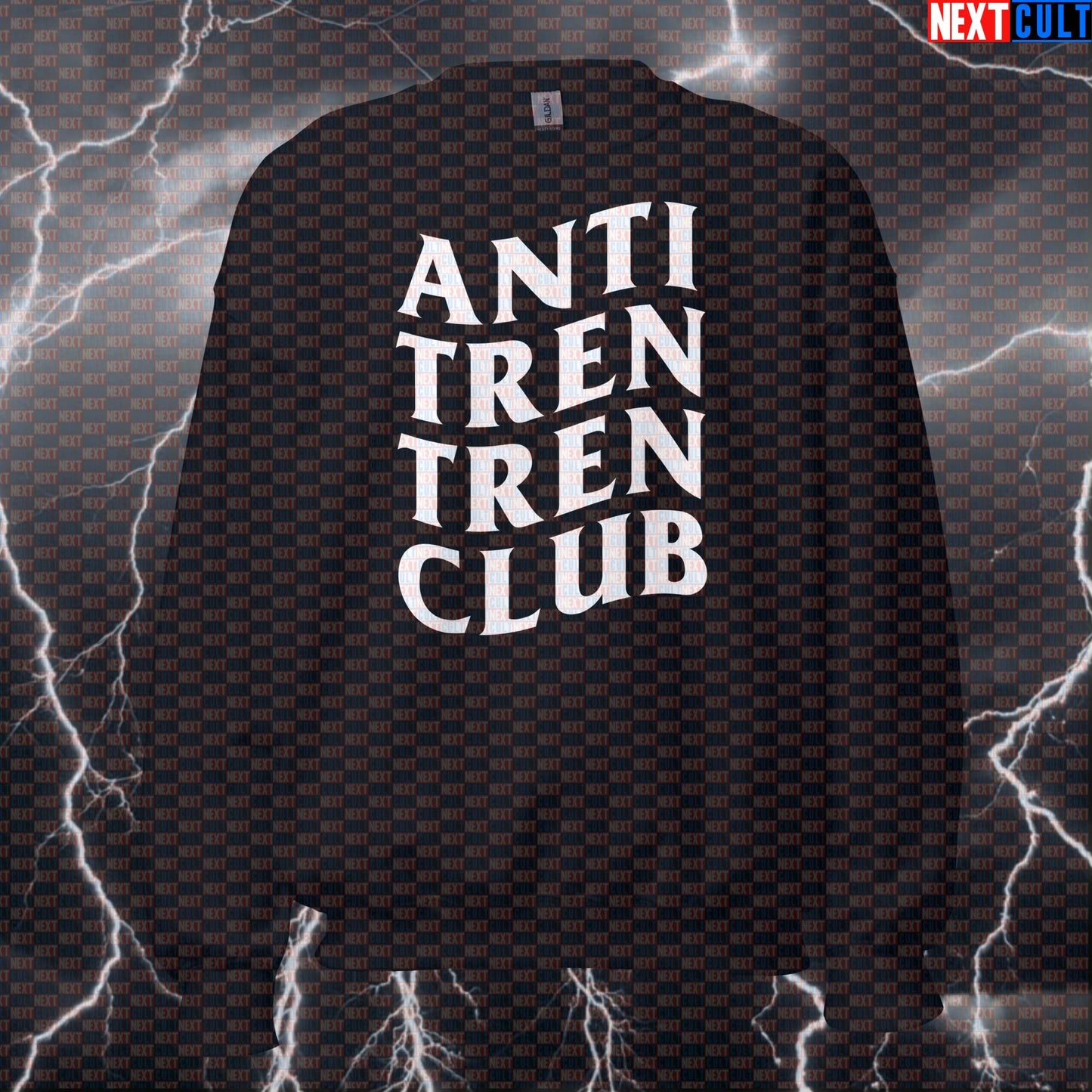 Anti Tren Tren Club Funny Gym Sweatshirt Crewneck Pump Cover Pullover Sweater for Bodybuilders Gymbros Meme Fans Sweatshirts Bodybuilding Fitness Gym Pump Cover Steroids Workout Next Cult Brand