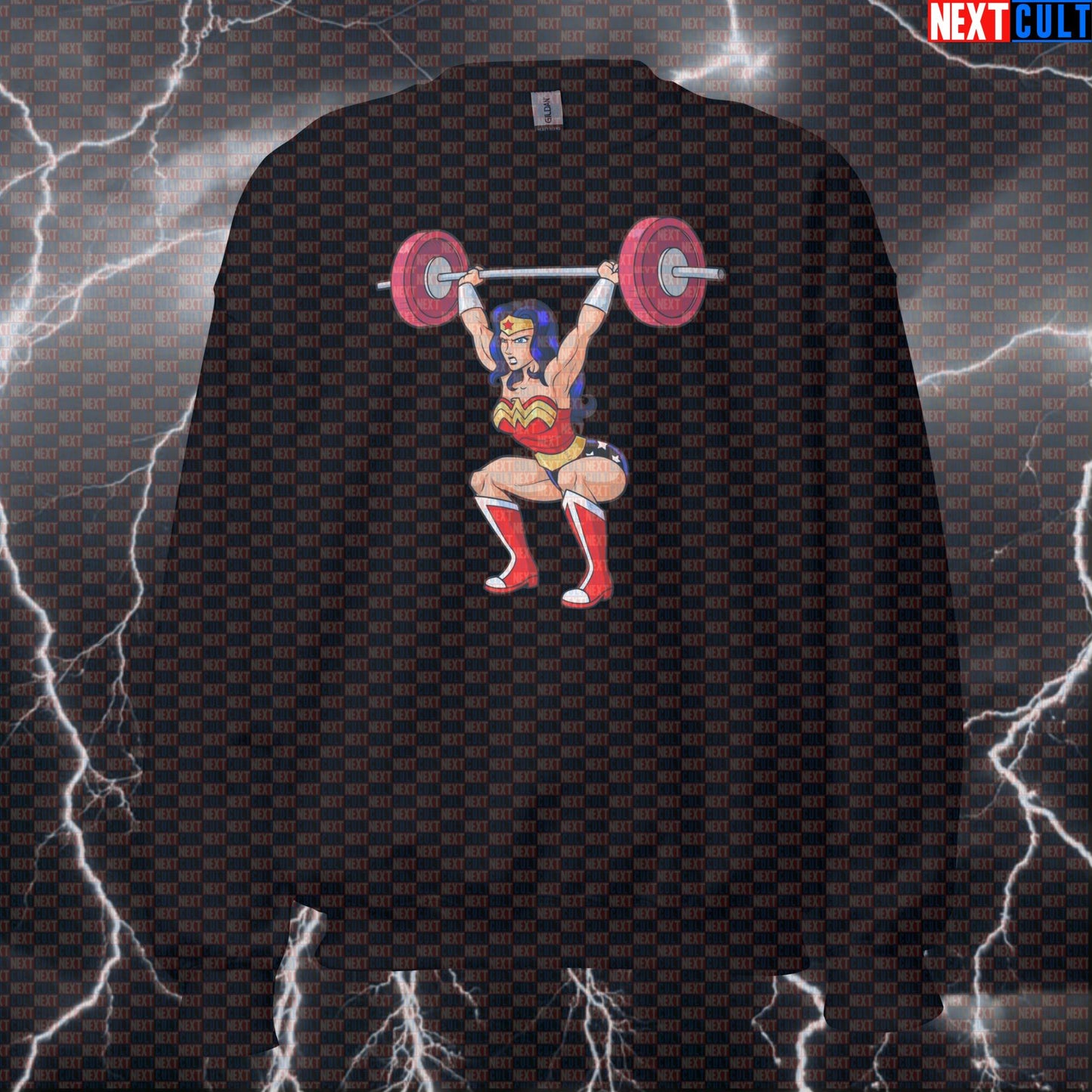 Wonder Snatch Wonder Woman Olympic Weightlifting Funny Gym Sweatshirt Superlift Snatches Workout Sweatshirt Fitness Meme Pullover Sweatshirts Next Cult Brand