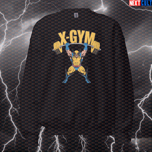 Wolverine Gym Hero Funny Gym Sweatshirt Crewneck Pump Cover Pullover Sweater for Lifters X-Men Fans Workout Sweatshirt Sweatshirts Bodybuilding Films Fitness Gym Powerlifting Pump Cover Superheroes Wolverine Workout X-Men Next Cult Brand