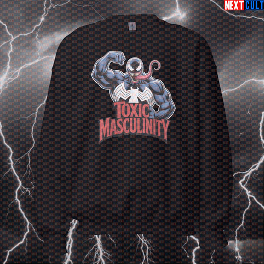 Toxic Masculinity Venom Funny Gym Sweatshirt Crewneck Pump Cover Pullover Sweater for Lifters Comic Gymbros Sweatshirts Next Cult Brand