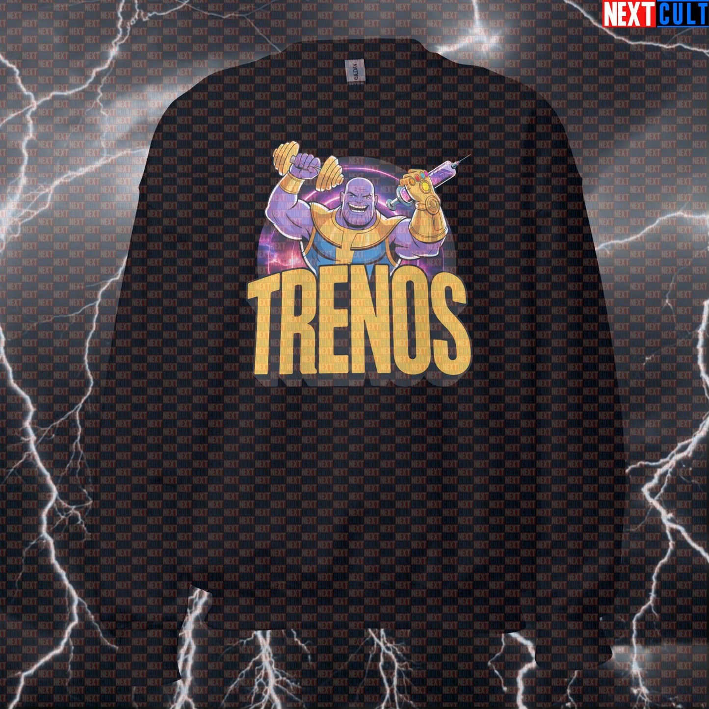 Trenos Not Natty Funny Gym Sweatshirt Crewneck Pump Cover Pullover Sweater for Lifters Gymbros Tren Steroid Meme Sweatshirts Next Cult Brand