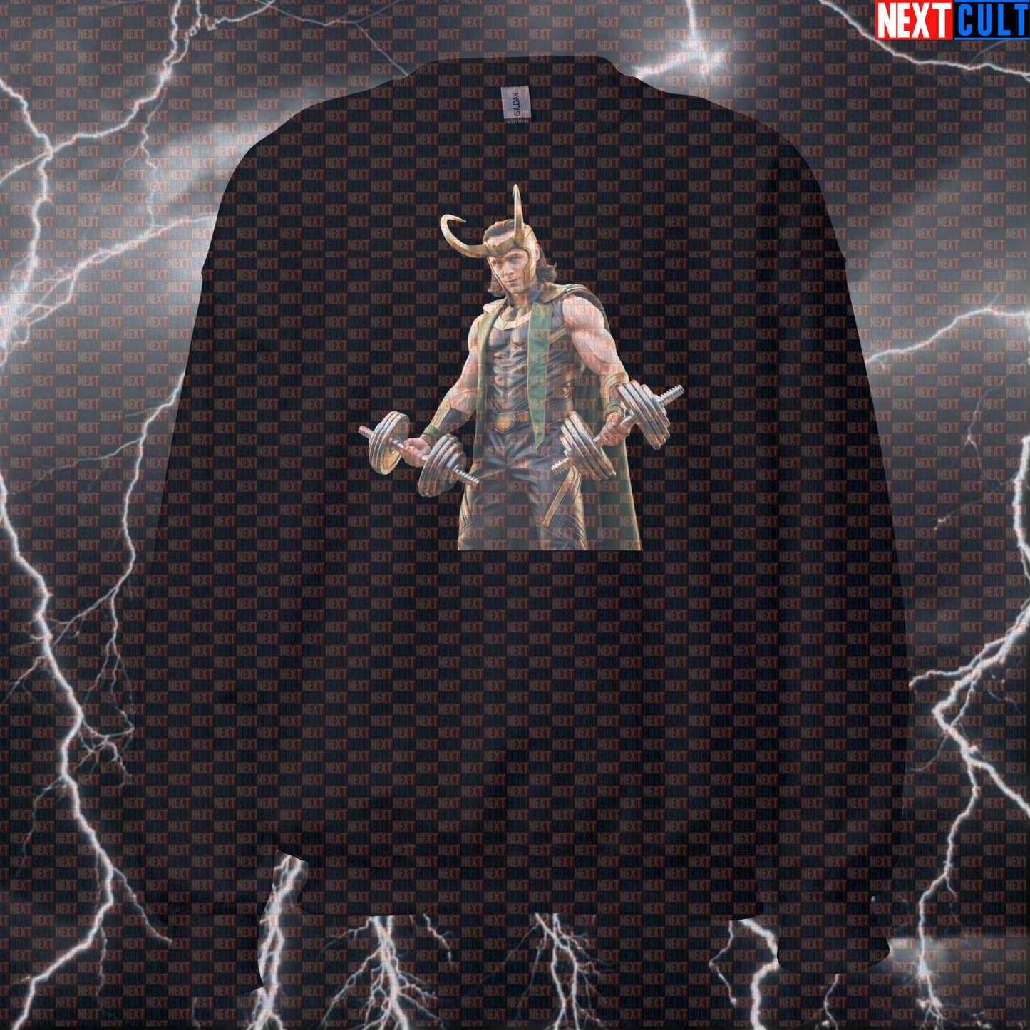 Funny Loki Gym Sweatshirt Superhero Workout Crewneck Pump Cover Pullover Sweater for Lifters Gymbros Sweatshirts Next Cult Brand