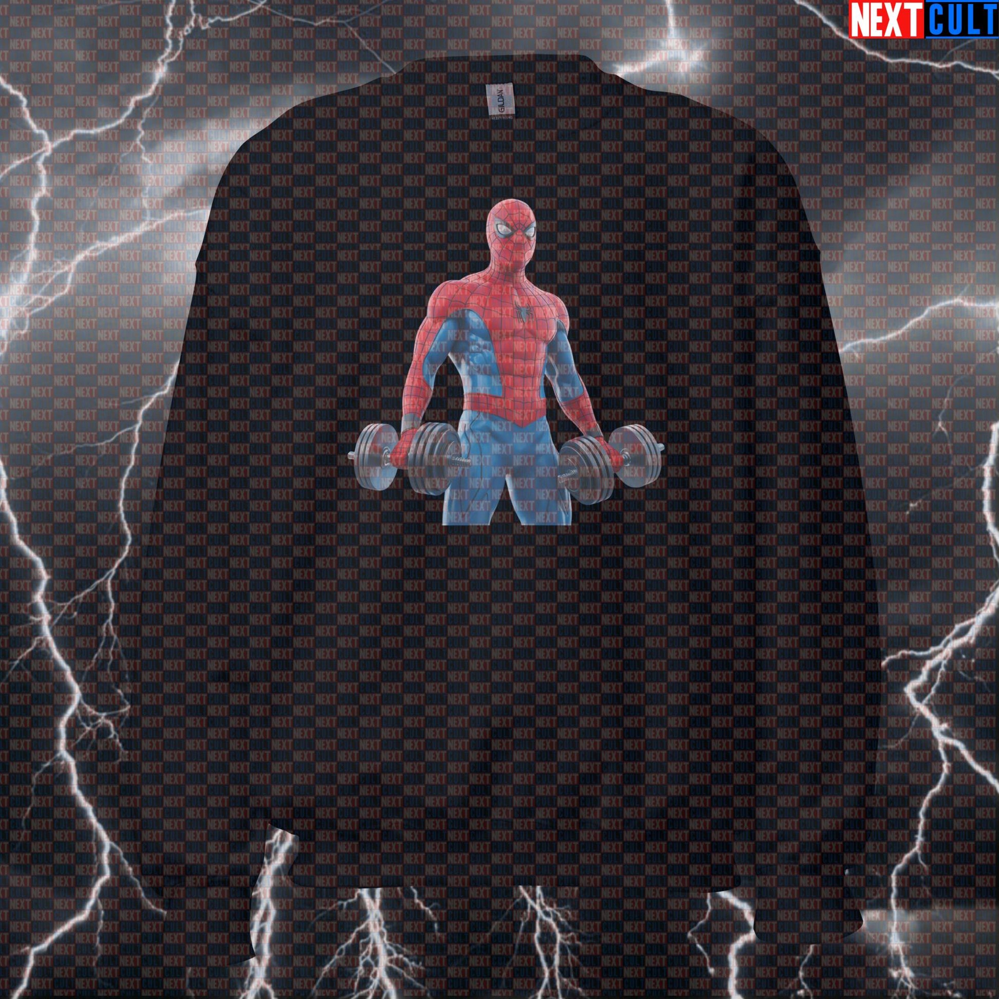 Funny Spider Gym Sweatshirt Superhero Workout Sweatshirt Crewneck Pump Cover Pullover Sweater for Gymbros Sweatshirts Next Cult Brand
