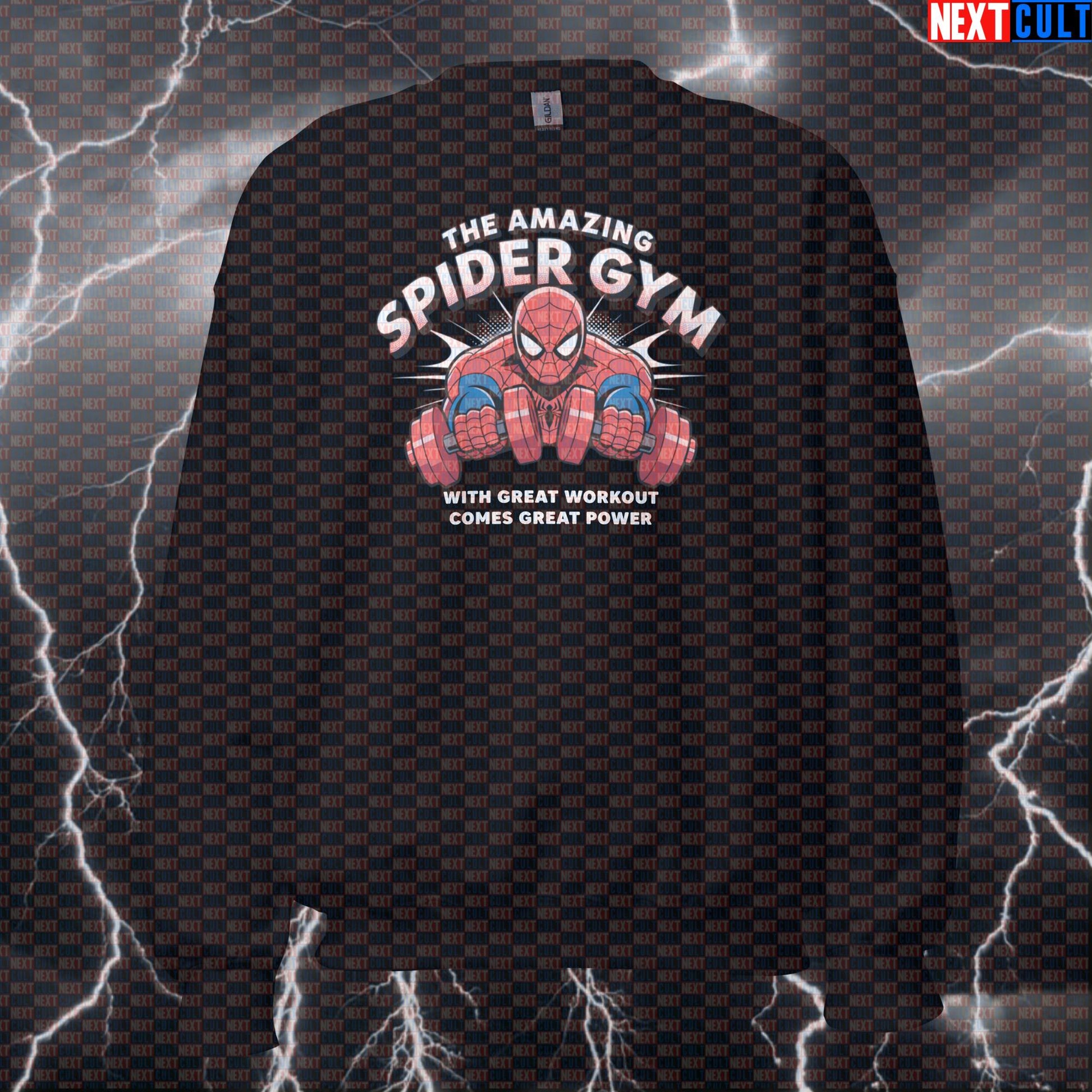With Great Workout Comes Great Power Funny Gym Sweatshirt Crewneck Pump Cover Pullover Sweater for Lifters Sweatshirts Next Cult Brand