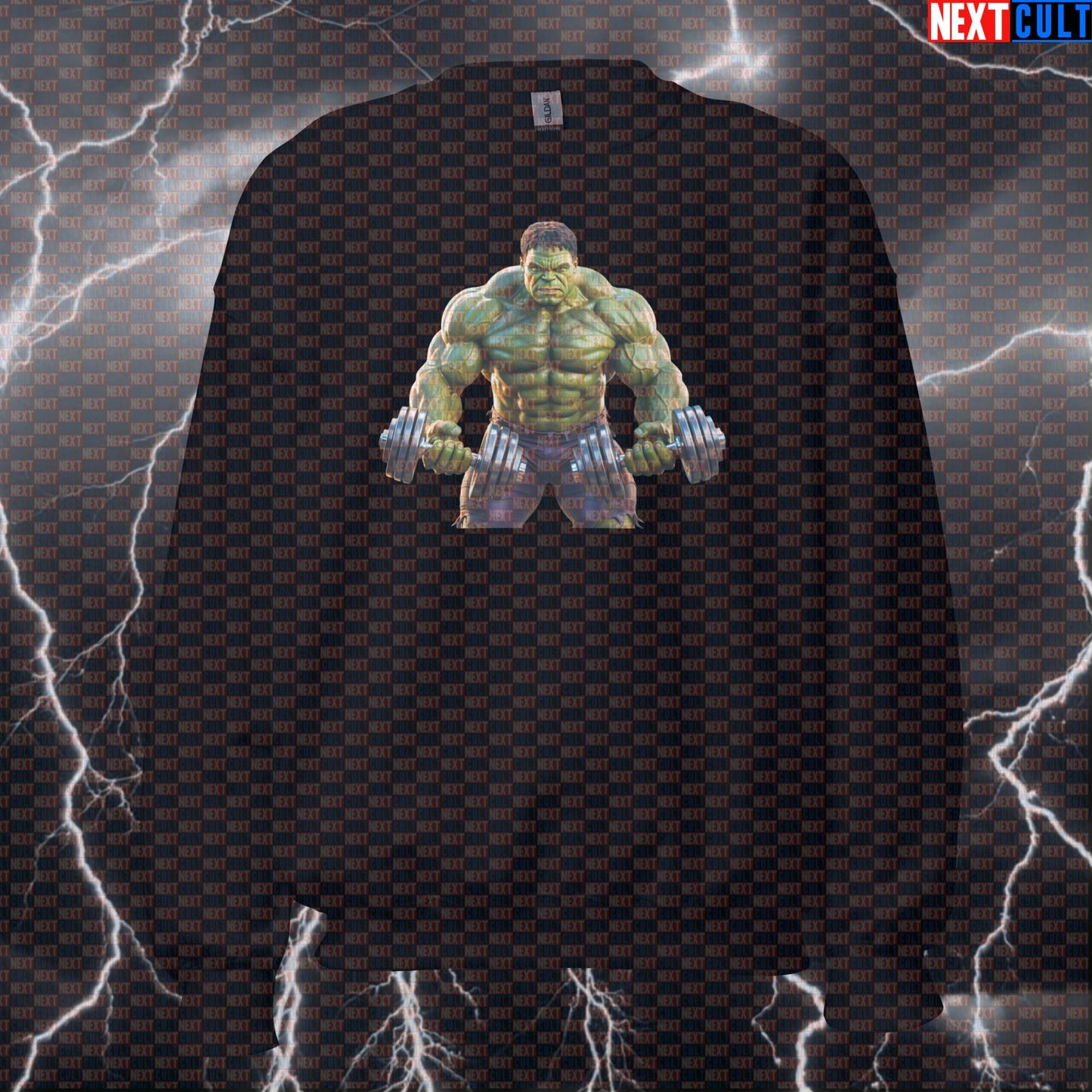 Hulk Smash Funny Gym Sweatshirt Crewneck Pump Cover Pullover Sweater for Lifters Comic Gymbros Workout Top Sweatshirts Next Cult Brand