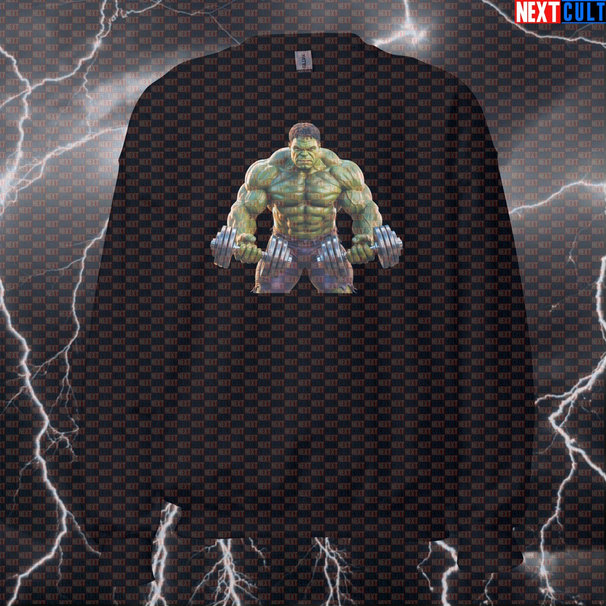 Hulk Smash Funny Gym Sweatshirt Crewneck Pump Cover Pullover Sweater for Lifters Comic Gymbros Workout Top Sweatshirts Next Cult Brand