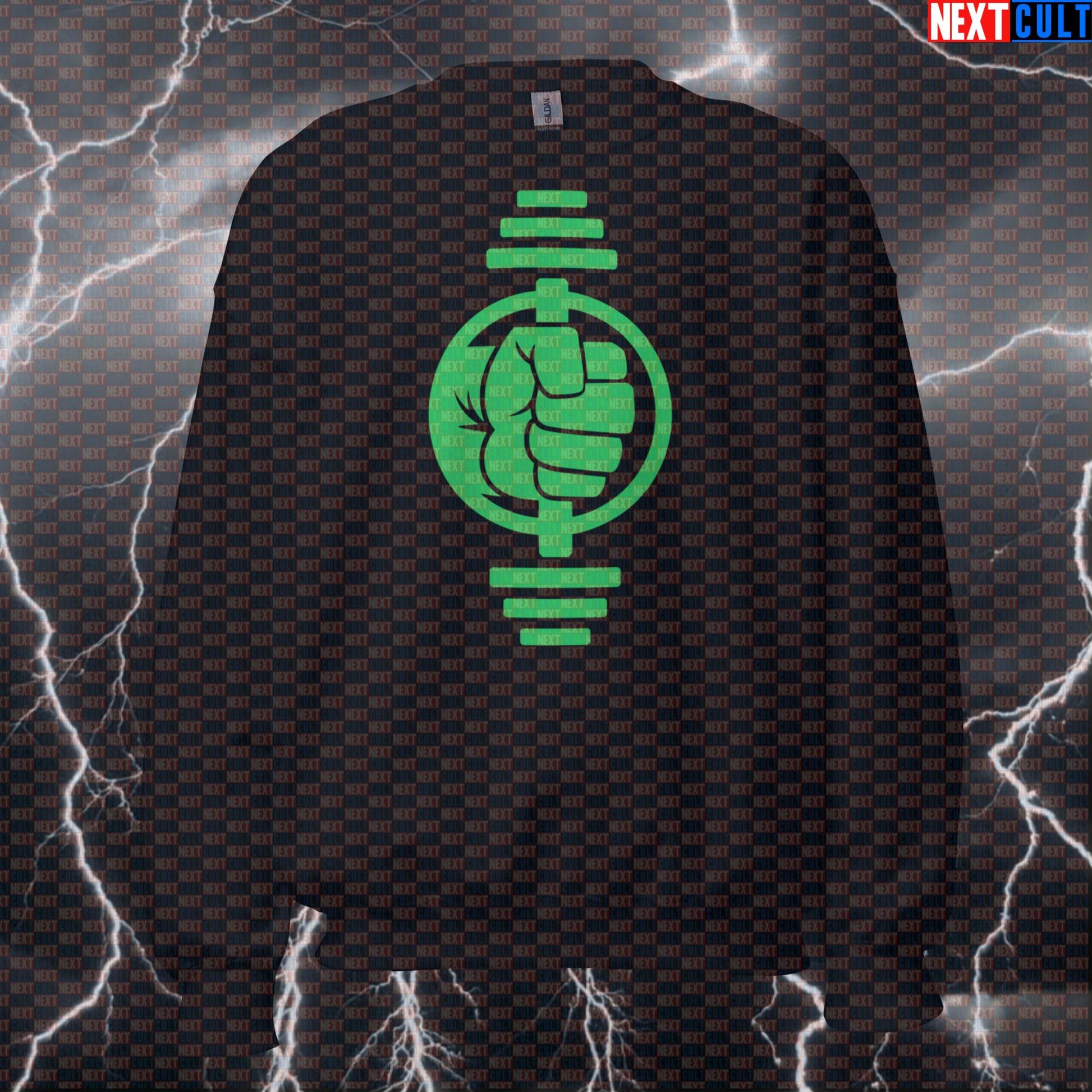 Smash Dumbbells Funny Gym Sweatshirt Crewneck Pump Cover Pullover Sweater for Lifters Hulk Workout Fans Sweatshirts Next Cult Brand