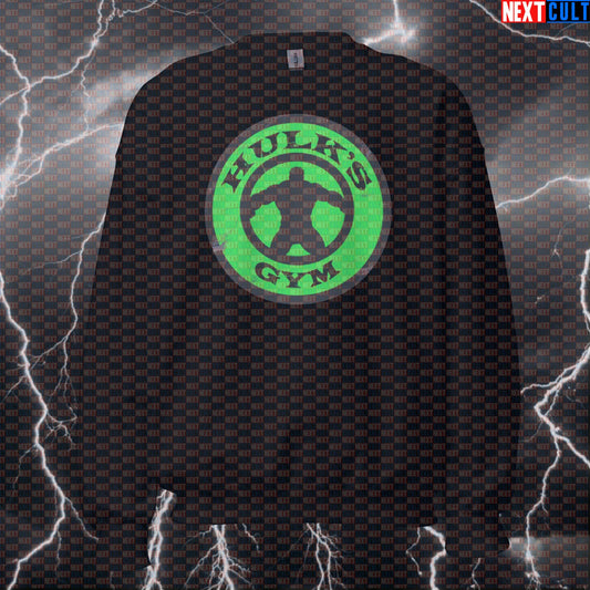 Hulk Gym Hero Funny Gym Sweatshirt Pump Cover Crewneck Pullover Workout Sweatshirt for Lifters Gymbro Meme Avengers Bodybuilding Films Fitness Gym Hulk Pump Cover Superheroes Workout Next Cult Brand