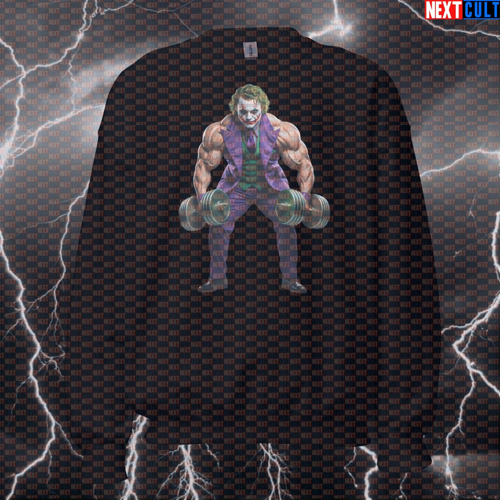 Joker Bodybuilder Funny Gym Sweatshirt Workout Sweatshirt Fitness Meme Lifting Humor Sweatshirts Next Cult Brand