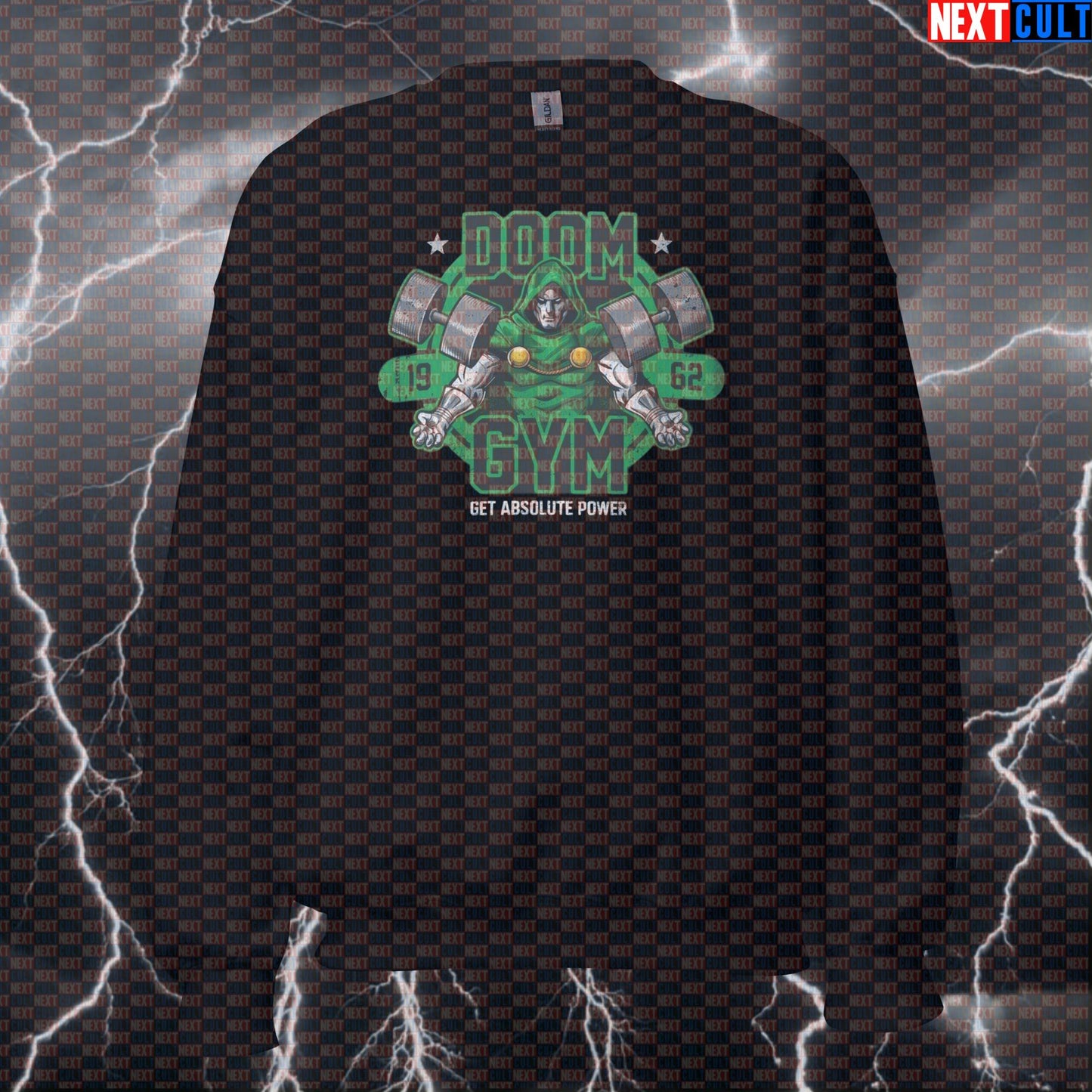 Doctor Doom Gym Villain Funny Gym Sweatshirt Pump Cover Crewneck Pullover Workout Sweatshirt for Lifters Sweatshirts Next Cult Brand