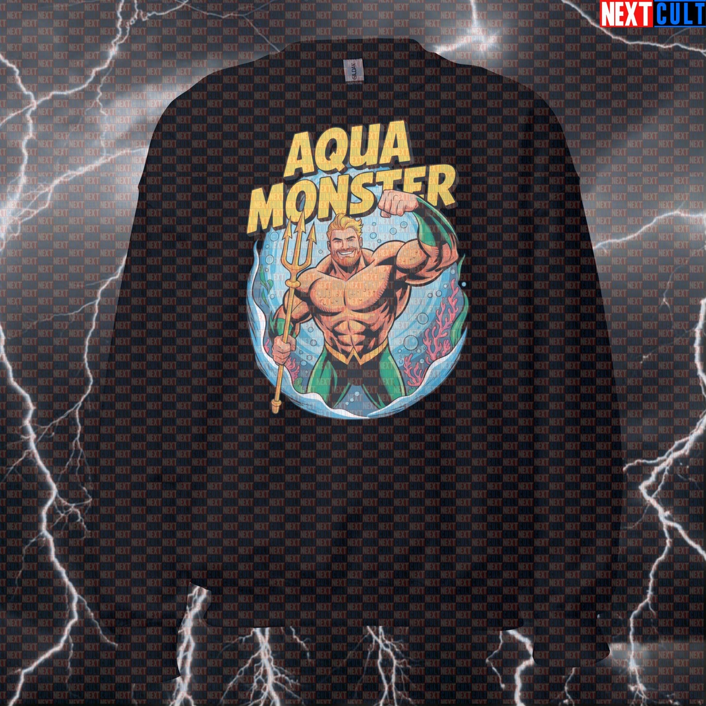 Aquatic Gym Hero Funny Gym Sweatshirt Pump Cover Crewneck Pullover Sweater for Lifters Comic Muscle Vibes Sweatshirts Next Cult Brand