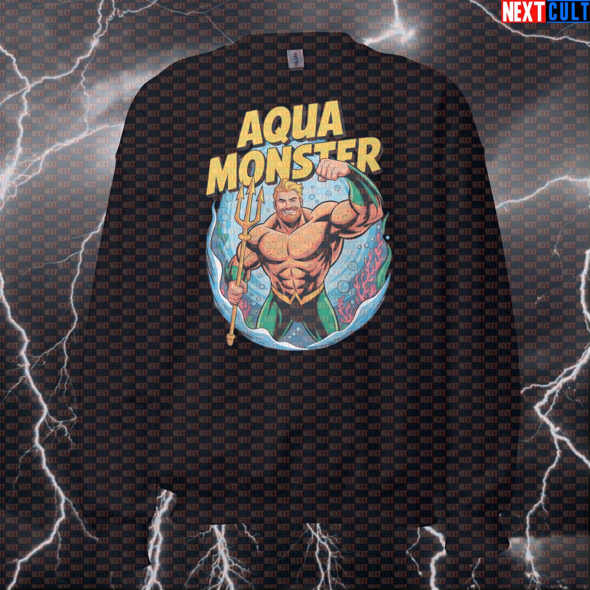 Aquatic Gym Hero Funny Gym Sweatshirt Pump Cover Crewneck Pullover Sweater for Lifters Comic Muscle Vibes Sweatshirts Next Cult Brand
