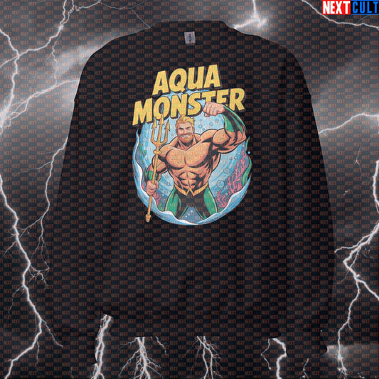 Aquatic Gym Hero Funny Gym Sweatshirt Pump Cover Crewneck Pullover Sweater for Lifters Comic Muscle Vibes Sweatshirts Next Cult Brand