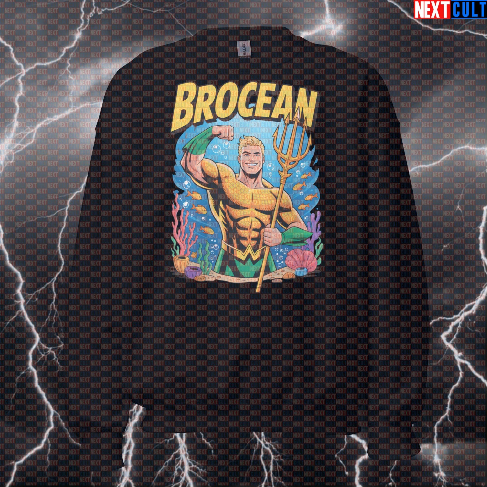 Brocean Gym Hero Funny Aquaman Pump Cover Sweatshirt for Lifters Gymbros Workout Crewneck Pullover Top Sweatshirts Next Cult Brand