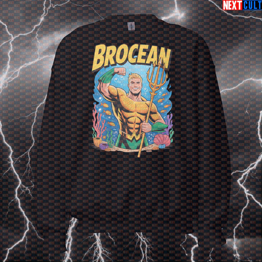 Brocean Gym Hero Funny Aquaman Pump Cover Sweatshirt for Lifters Gymbros Workout Crewneck Pullover Top Sweatshirts Next Cult Brand