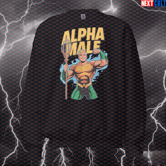 Alpha Male Aquaman Gym Sweatshirt Funny Pump Cover Crewneck Pullover Gym Jumper Workout Sweater Top Sweatshirts Next Cult Brand