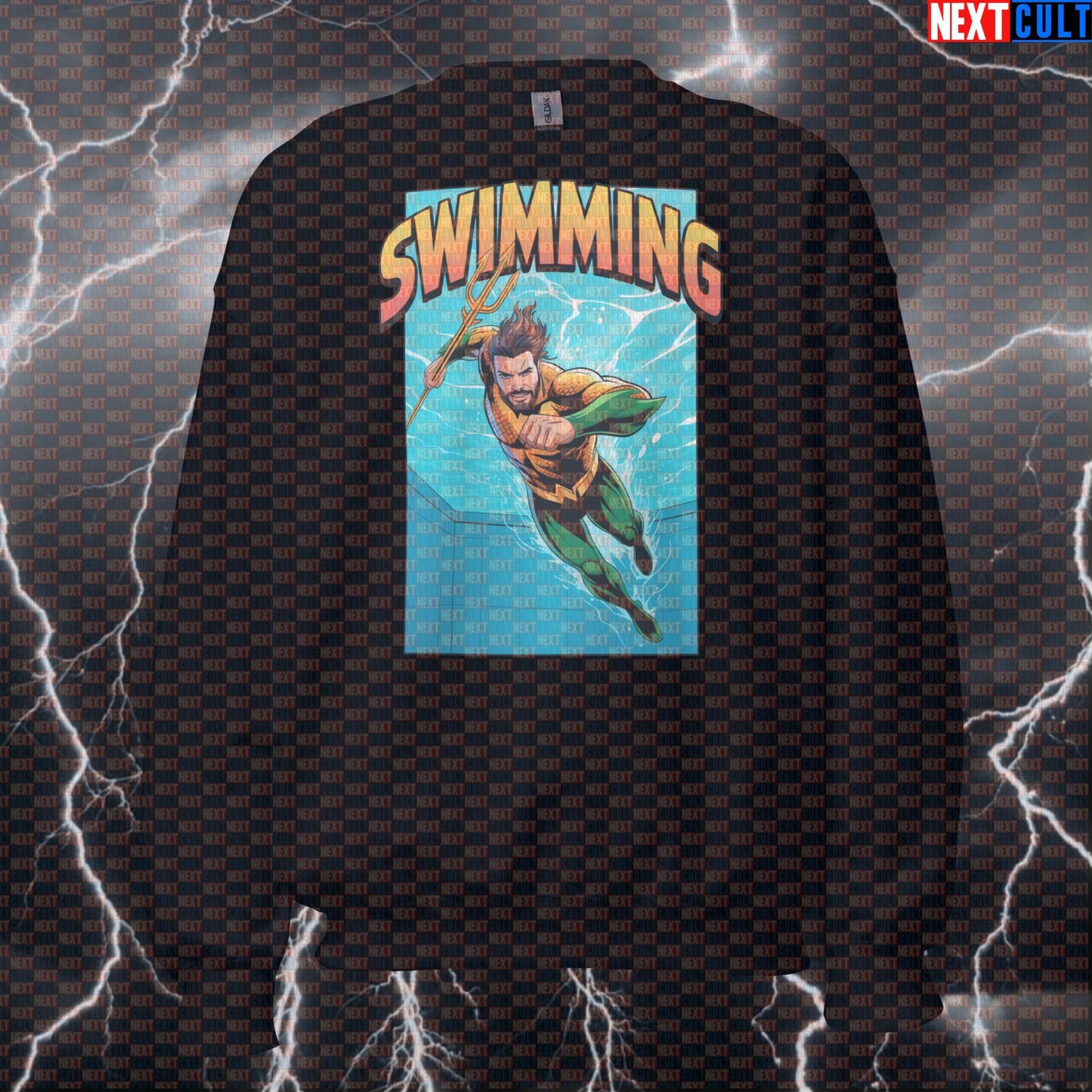 Funny Aquaman Gym Sweatshirt Pump Cover Sweater Crewneck Pullover Gym Sweatshirt Workout Sweatshirt Top Sweatshirts Next Cult Brand