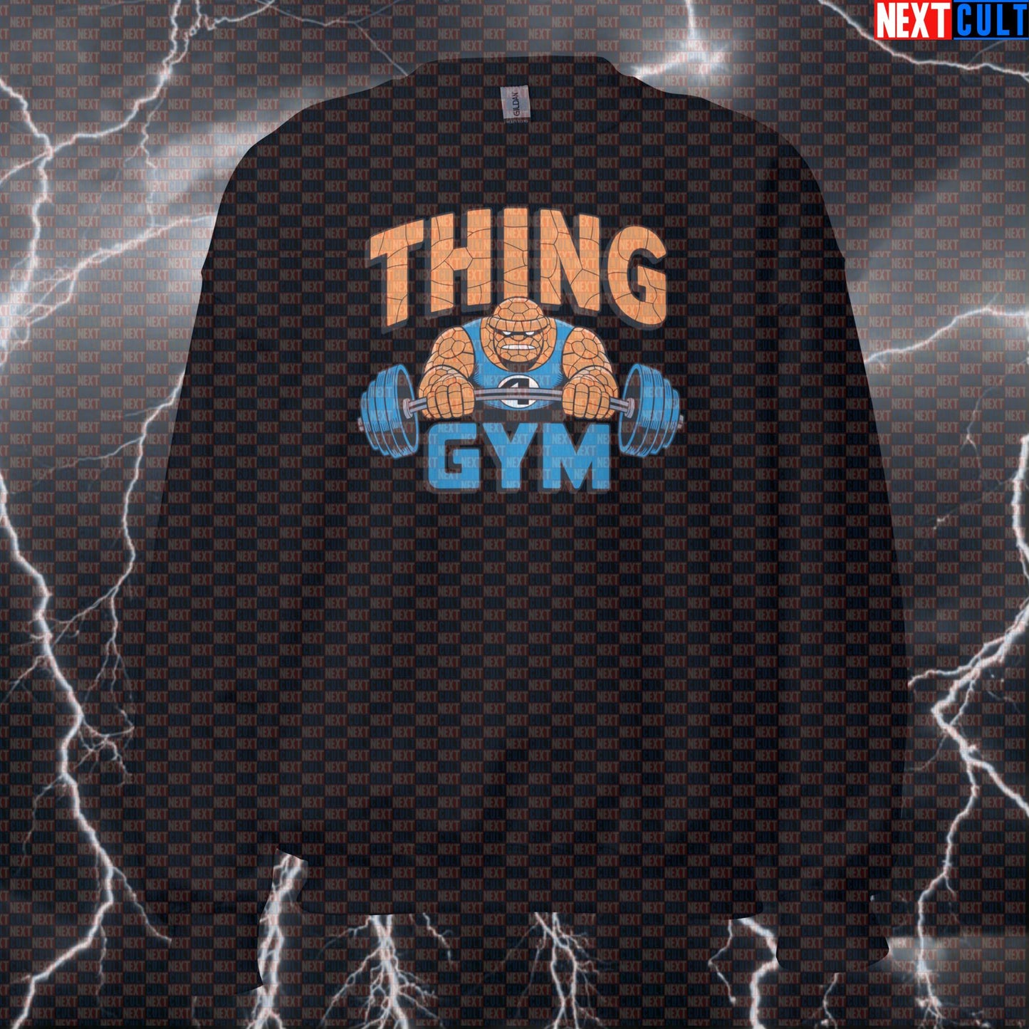The Thing Gym Hero Pump Cover Crewneck Sweatshirt Funny Gym Sweatshirt Fantastic 4 Sweater Pullover Workout Top Sweatshirts Next Cult Brand