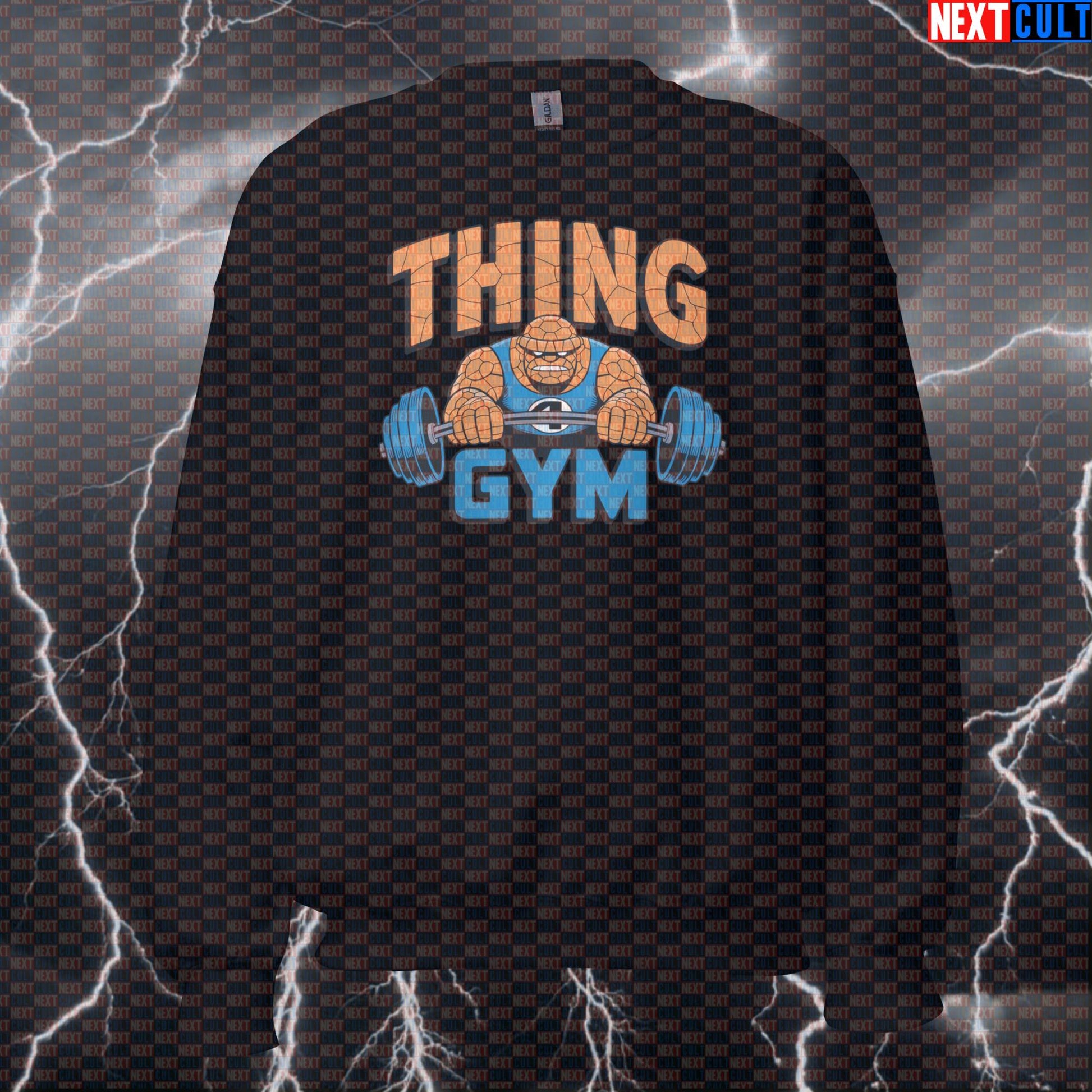 The Thing Gym Hero Pump Cover Crewneck Sweatshirt Funny Gym Sweatshirt Fantastic 4 Sweater Pullover Workout Top Sweatshirts Next Cult Brand