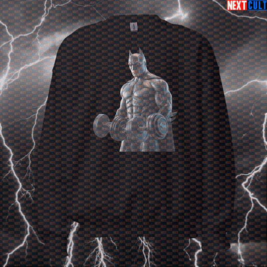 Batman Gym Hero Funny Workout Sweatshirt Pump Cover Crewneck Pullover Gym Sweatshirt for Lifters Gains Sweatshirts Next Cult Brand