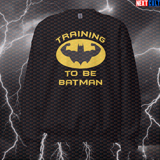 Training To Be Batman Gym Sweatshirt Funny Workout Crewneck Pump Cover Sweater for Lifters Superhero Gains Top Sweatshirts Next Cult Brand