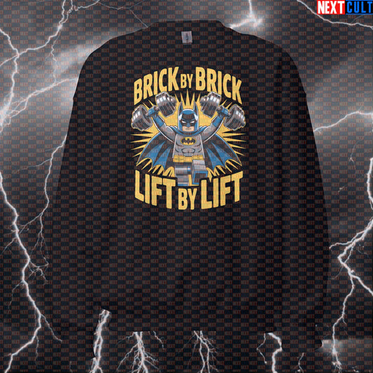 Funny LEGO Batman Gym Sweatshirt Crewneck Pullover Pump Cover Jumper for Gym Bros Brick Workout Meme Top Sweatshirts Next Cult Brand