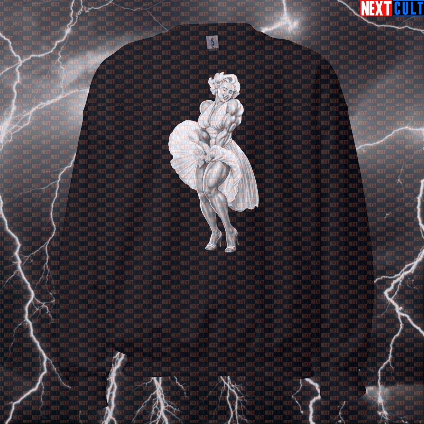 Marilyn Monroe Muscle Funny Gym Sweatshirt Vintage Fitness Sweater Bodybuilding Workout Sweatshirt Sweatshirts Next Cult Brand