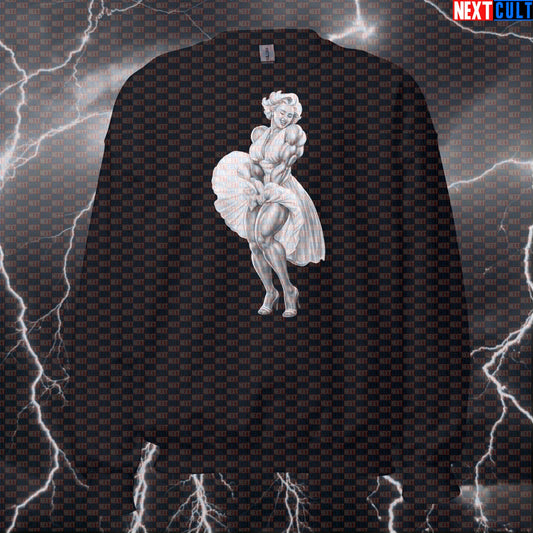 Marilyn Monroe Muscle Funny Gym Sweatshirt Vintage Fitness Sweater Bodybuilding Workout Sweatshirt Sweatshirts Next Cult Brand