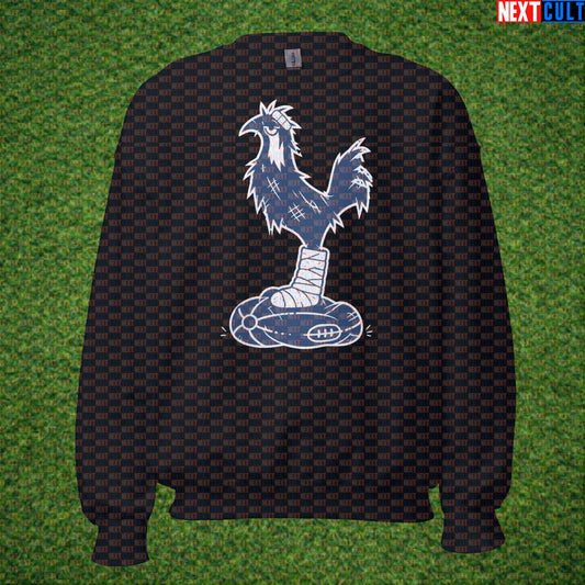 Deflated Tottenham Hotspur Parody Sweatshirt, Funny Spursy Football Crewneck for London Banter Black Sweatshirts Next Cult Brand