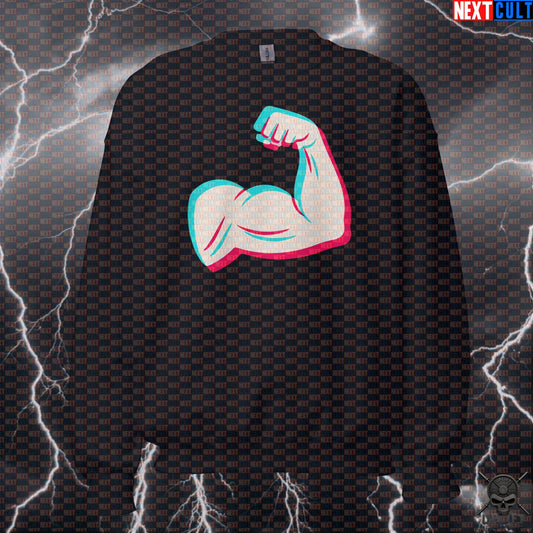 GymTok Sweatshirt – TikTok Parody Bicep Crewneck for Gymbros and Fitness Influencers Sweatshirts Next Cult Brand