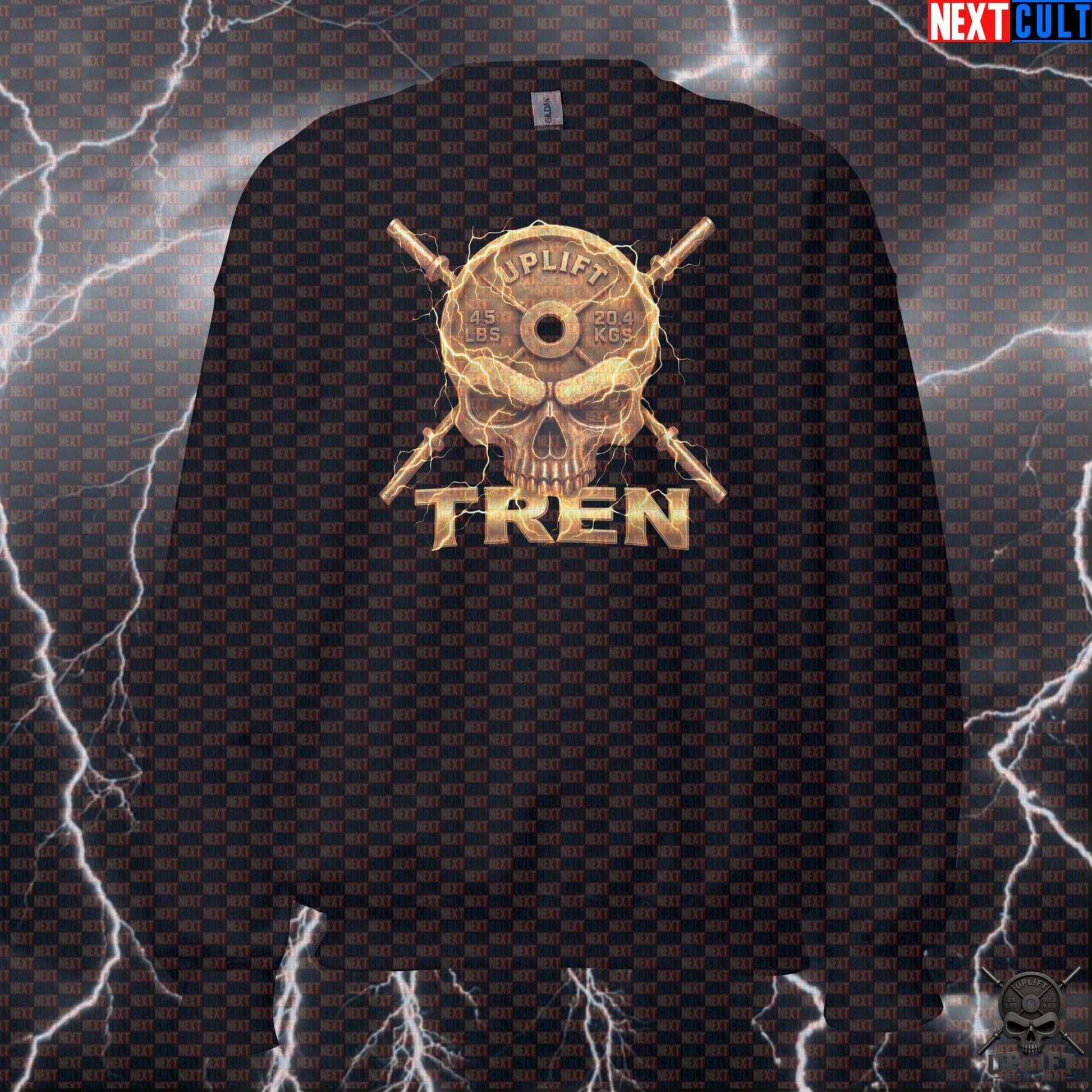 Tren Skull Bodybuilding Sweatshirt for Enhanced Lifters and Hardcore Gym Meme Fans Sweatshirts Next Cult Brand