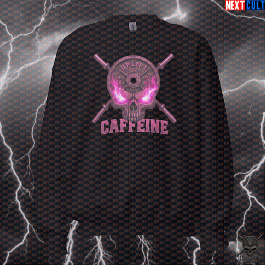 Caffeine Skull Sweatshirt Coffee Gym Crewneck for Lifters Vibrant Hardcore Energy Top Sweatshirts Next Cult Brand