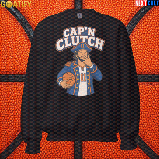 Jalen Brunson Sweatshirt – Captain Clutch Crewneck for Knicks Fans and Basketball Gifts |  | ["Basketball", "Jalen Brunson", "NBA", "New York Knicks"]