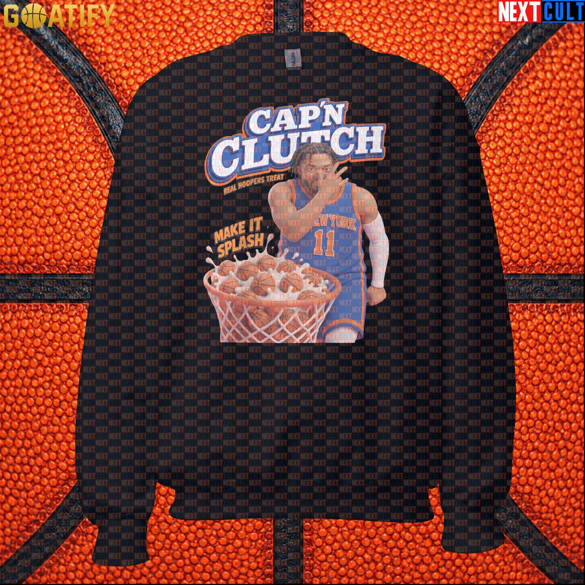 Jalen Brunson Sweatshirt – Captain Clutch Crewneck Gift for Knicks and NBA Fans |  | ["Basketball", "Jalen Brunson", "NBA", "New York Knicks"]