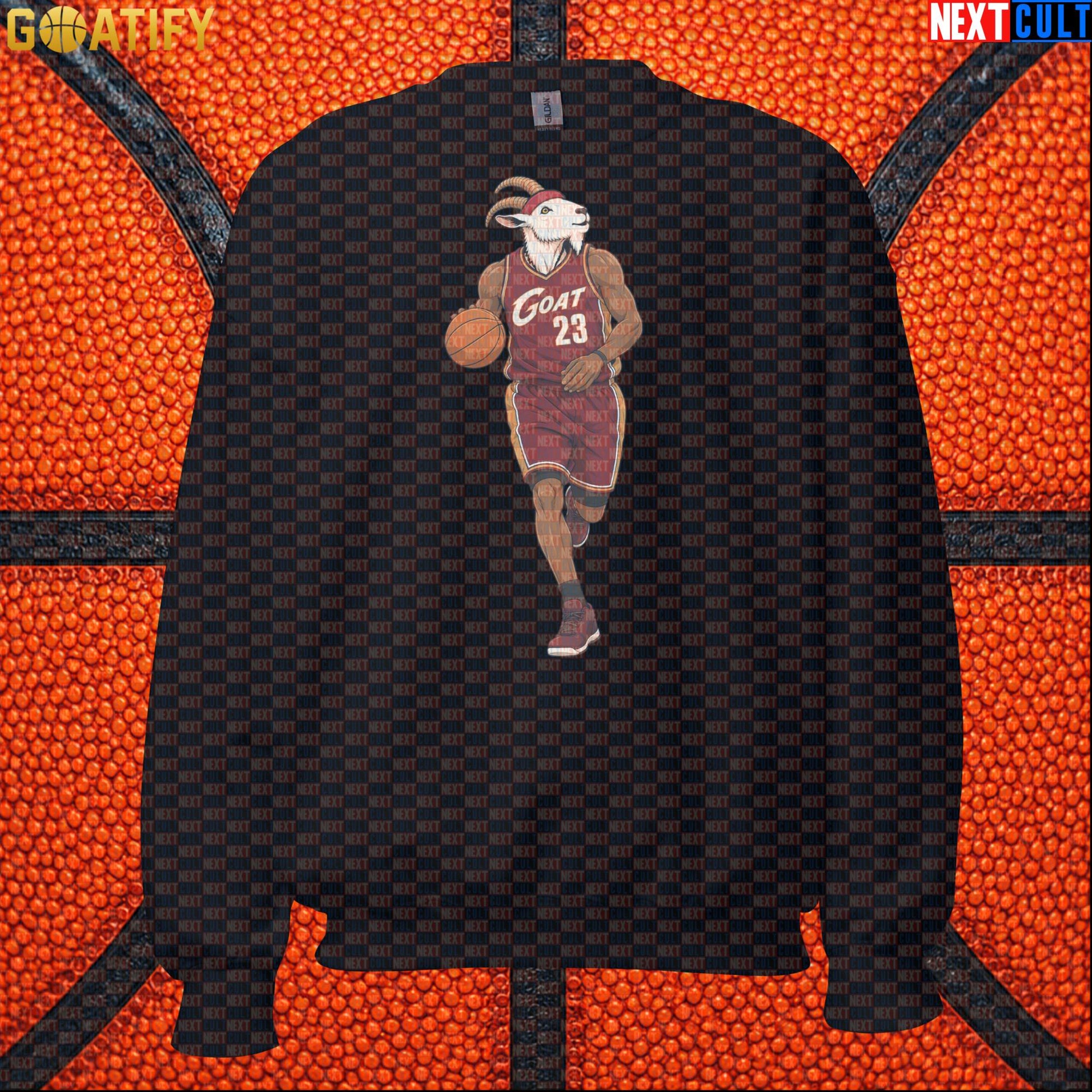LeBron James Sweatshirt – Cleveland GOAT Crewneck Gift for Cavaliers Basketball Fans |  | ["Basketball", "Cleveland Cavaliers", "LeBron James", "NBA"]