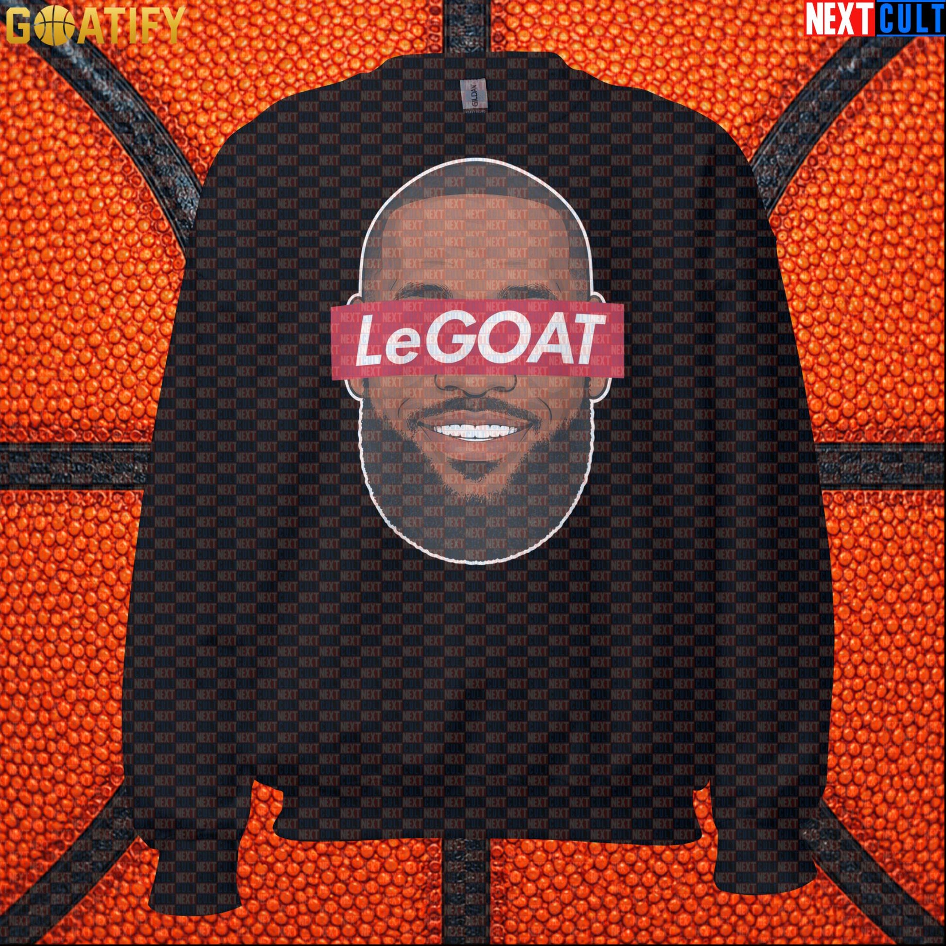 LeBron James Sweatshirt – Retro LeGOAT Crewneck Gift for NBA Fans and Basketball Collectors |  | ["Basketball", "Cleveland Cavaliers", "LeBron James", "Los Angeles Lakers", "Miami Heat", "NBA"]